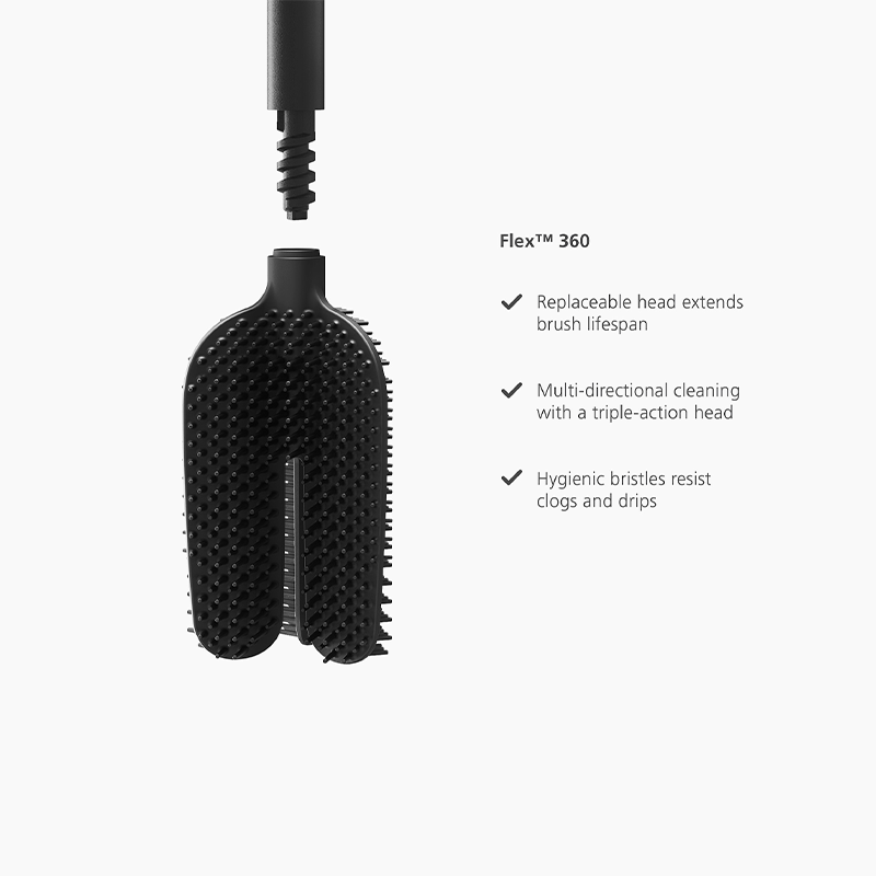 ชุดแปรงล้างสุขภัณฑ์พร้อมฐาน JOSEPH JOSEPH รุ่น FLEX 360 LITE สี BLACK N7000007_4